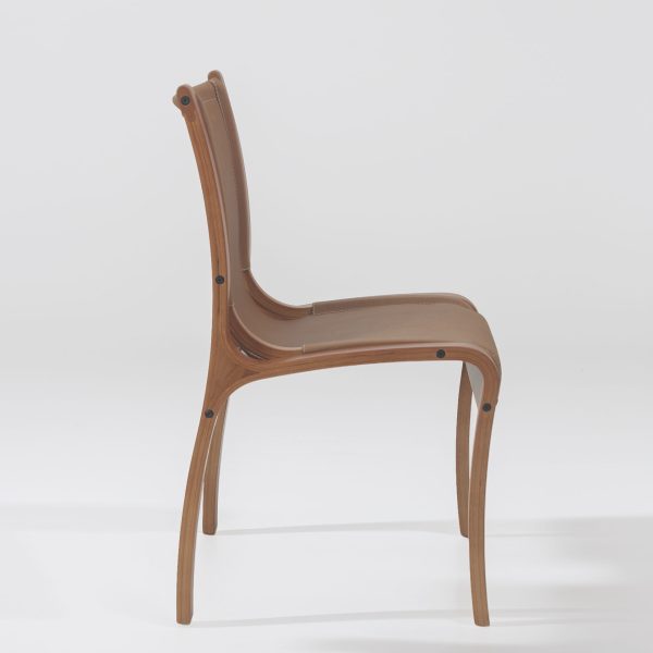 Bilbao Silla Respaldo Alto de Cuero y Madera