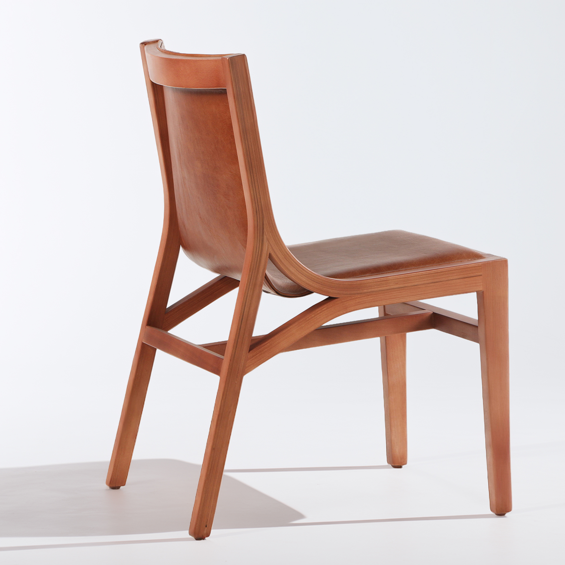 Ferrara Silla de madera y Cuero - Imagen 4