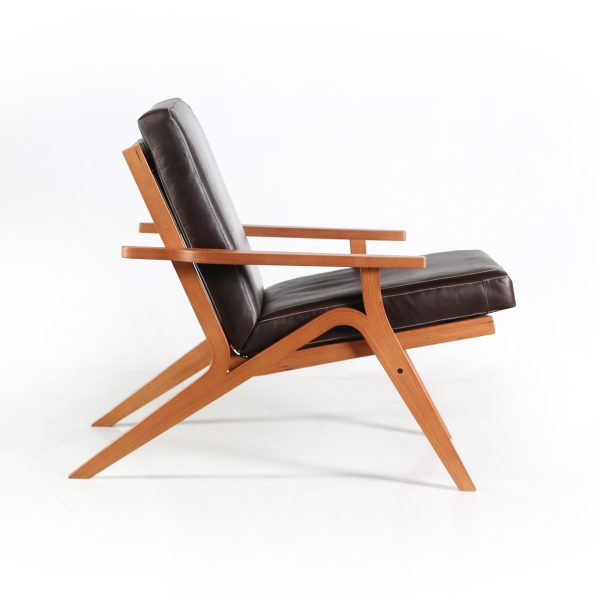 Manhattan Sillón de cuero y madera