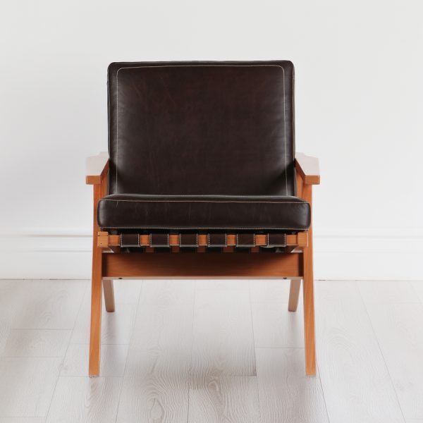 Manhattan Sillón de cuero y madera - Imagen 4