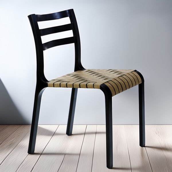 Cumbre Silla B - Silla en Cuero natural y Madera
