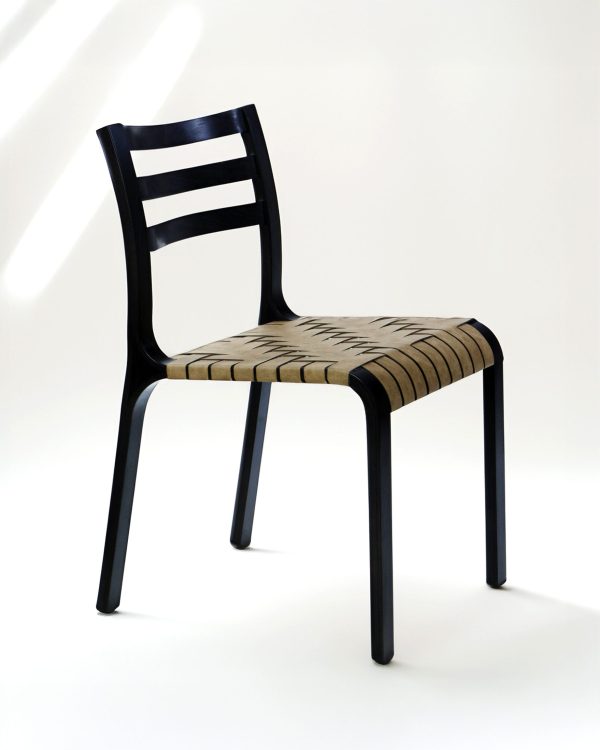Cumbre Silla B - Silla en Cuero natural y Madera - Imagen 3