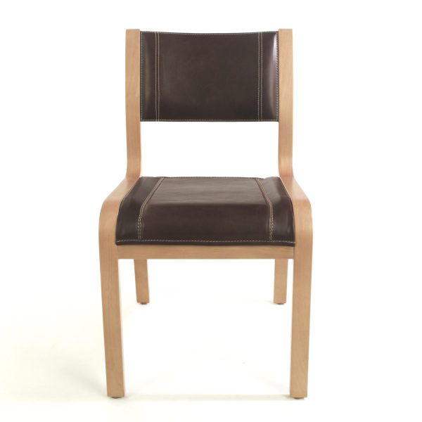 Alba Silla de Cuero y Madera