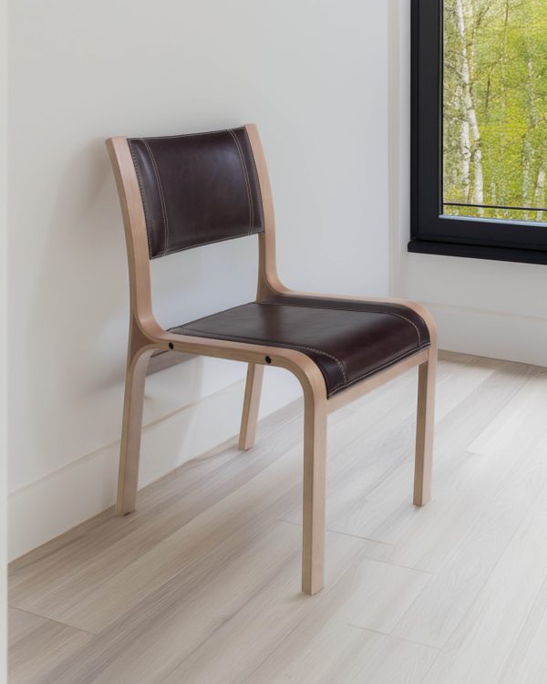 Alba Silla de Cuero y Madera - Imagen 4