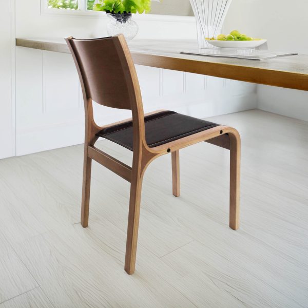 Alba Silla de Cuero y Madera - Imagen 6