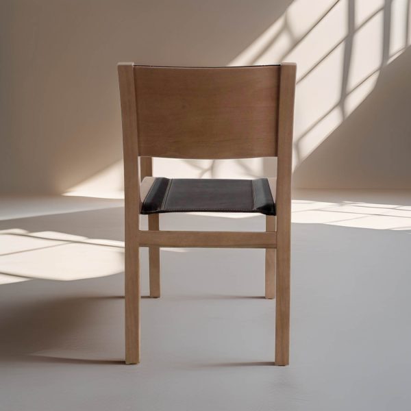 Alba Silla de Cuero y Madera - Imagen 4