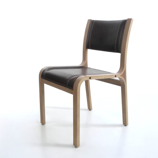 Alba Silla de Cuero y Madera - Imagen 4