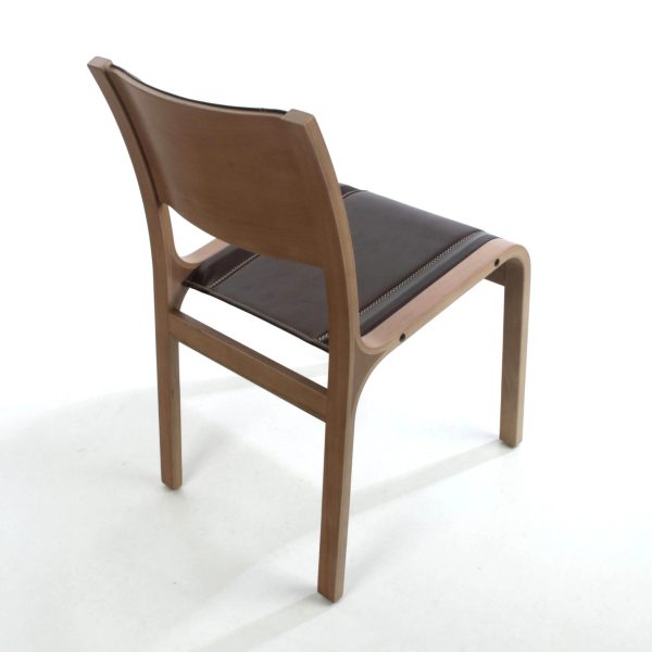 Alba Silla de Cuero y Madera - Imagen 3