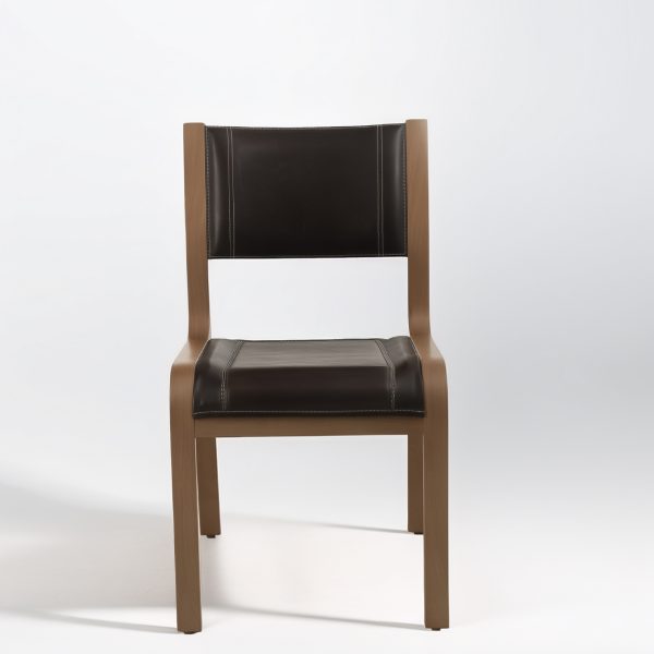 Alba Silla de Cuero y Madera