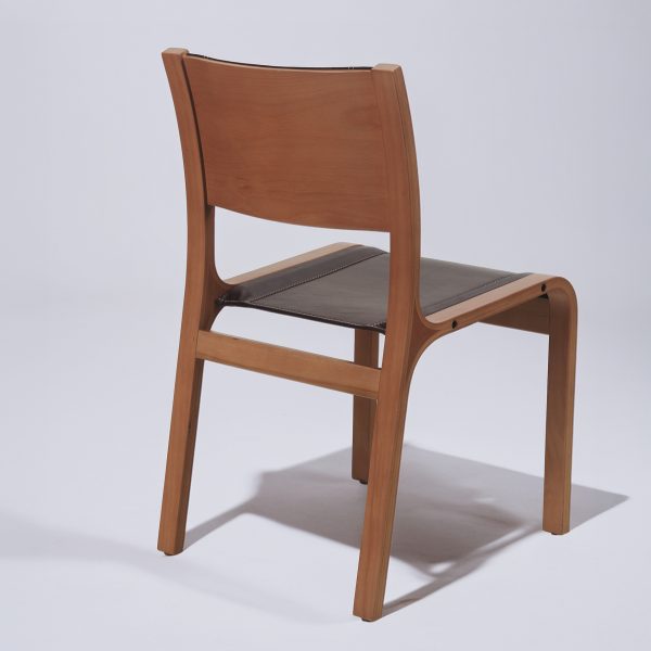 Alba Silla de Cuero y Madera - Imagen 4