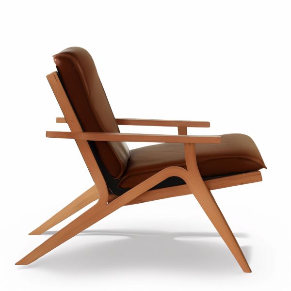 Manhattan Sillón de cuero y madera