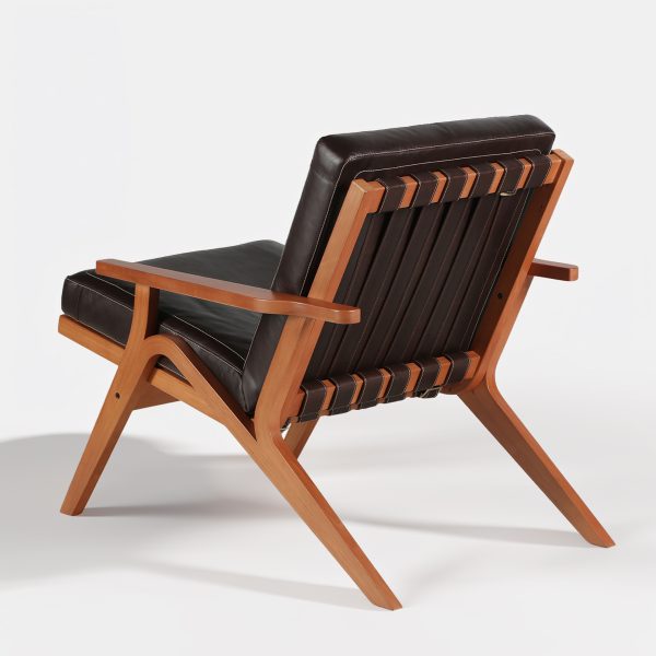 Manhattan Sillón de cuero y madera - Imagen 2