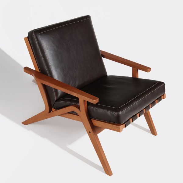 Manhattan Sillón de cuero y madera - Imagen 3