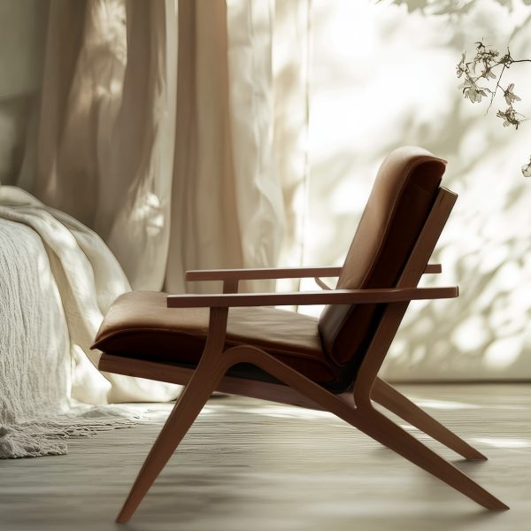 Manhattan Sillón de cuero y madera - Imagen 4