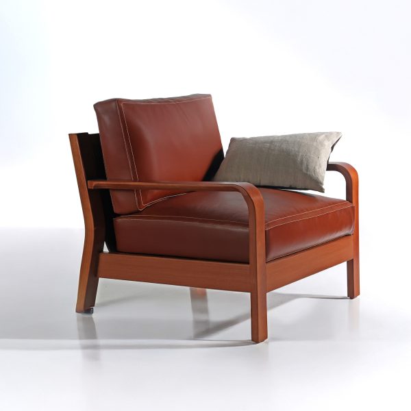 Arlanda 85 Sofá de Cuero y Madera - Imagen 2