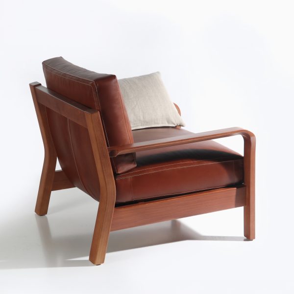 Arlanda 85 Sofá de Cuero y Madera - Imagen 3