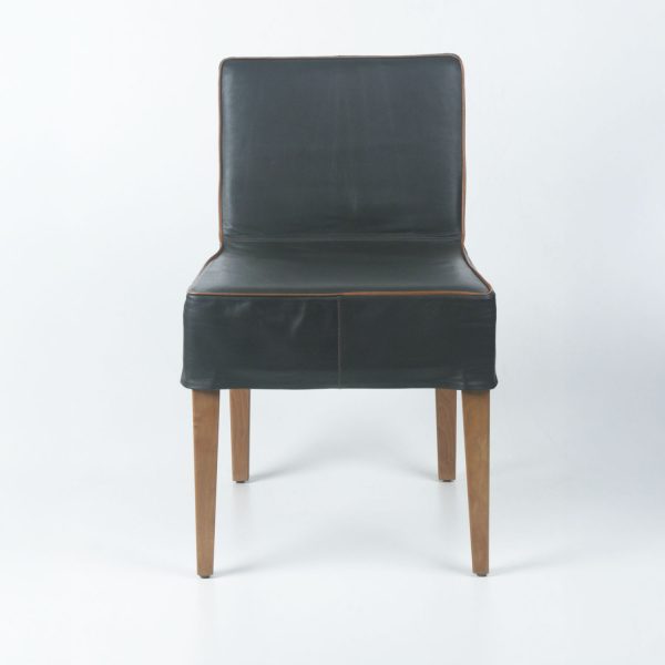 Silla Opera Madera Miel Cuero Marrón y vivos camel - Imagen 3