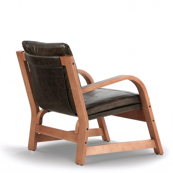 Vicenzo Sillón de Cuero y Madera