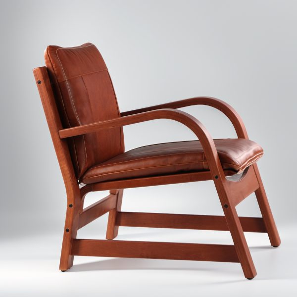 Vicenzo Sillón de Cuero y Madera - Imagen 2
