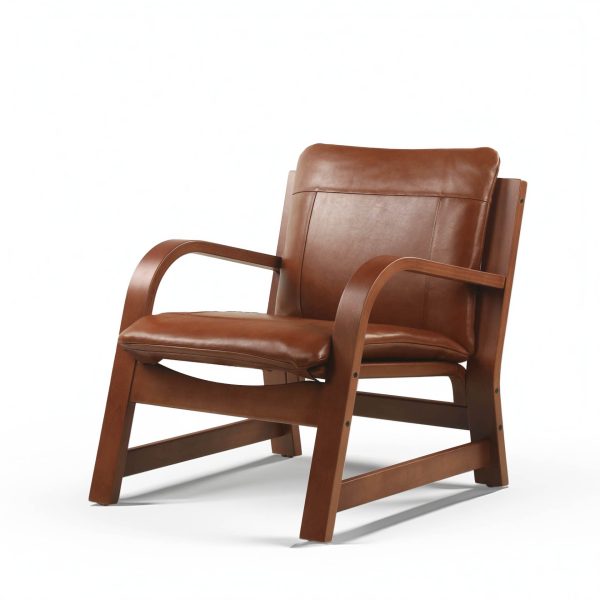 Vicenzo Sillón de Cuero y Madera - Imagen 4